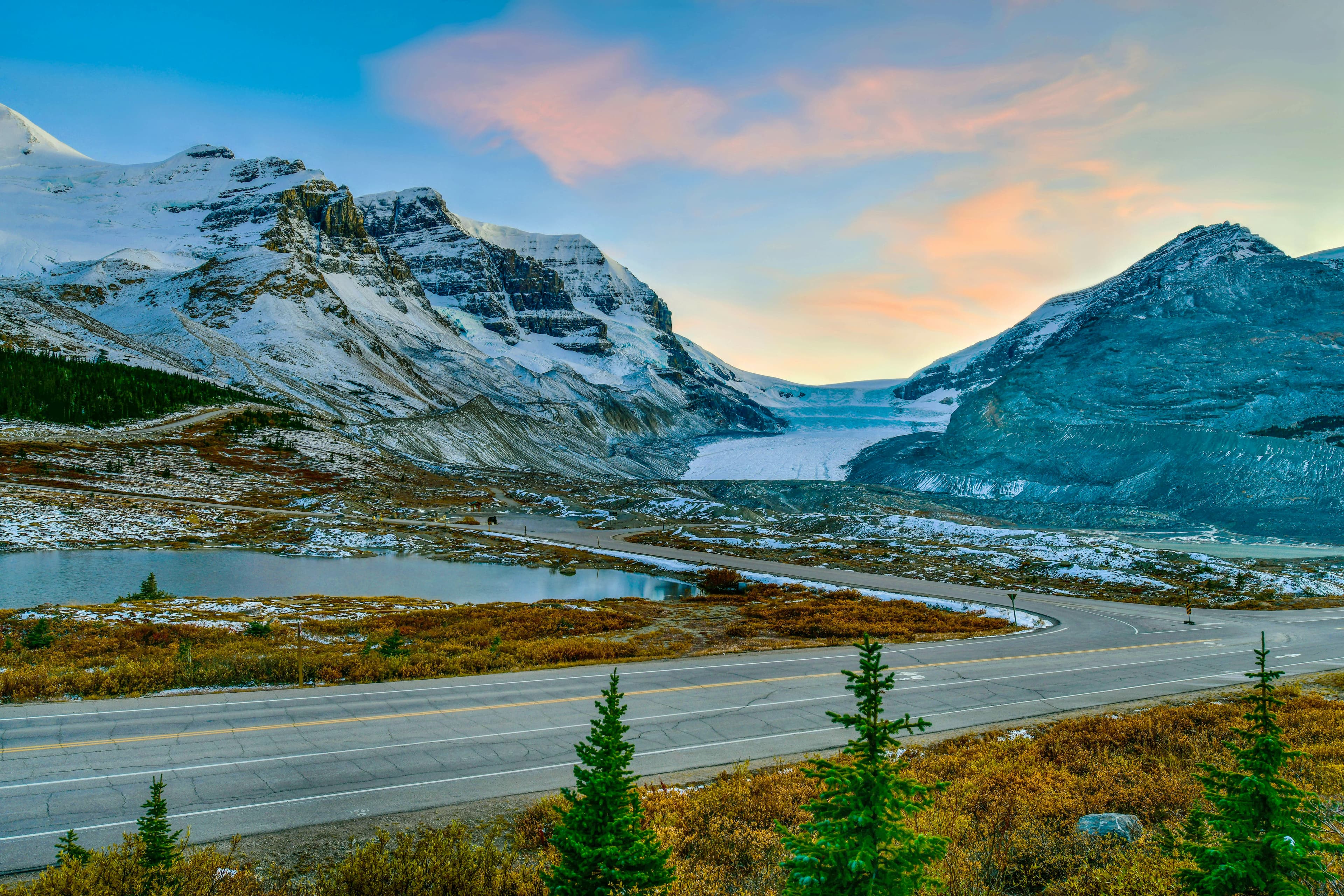 Road to Columbia Icefields Parkway