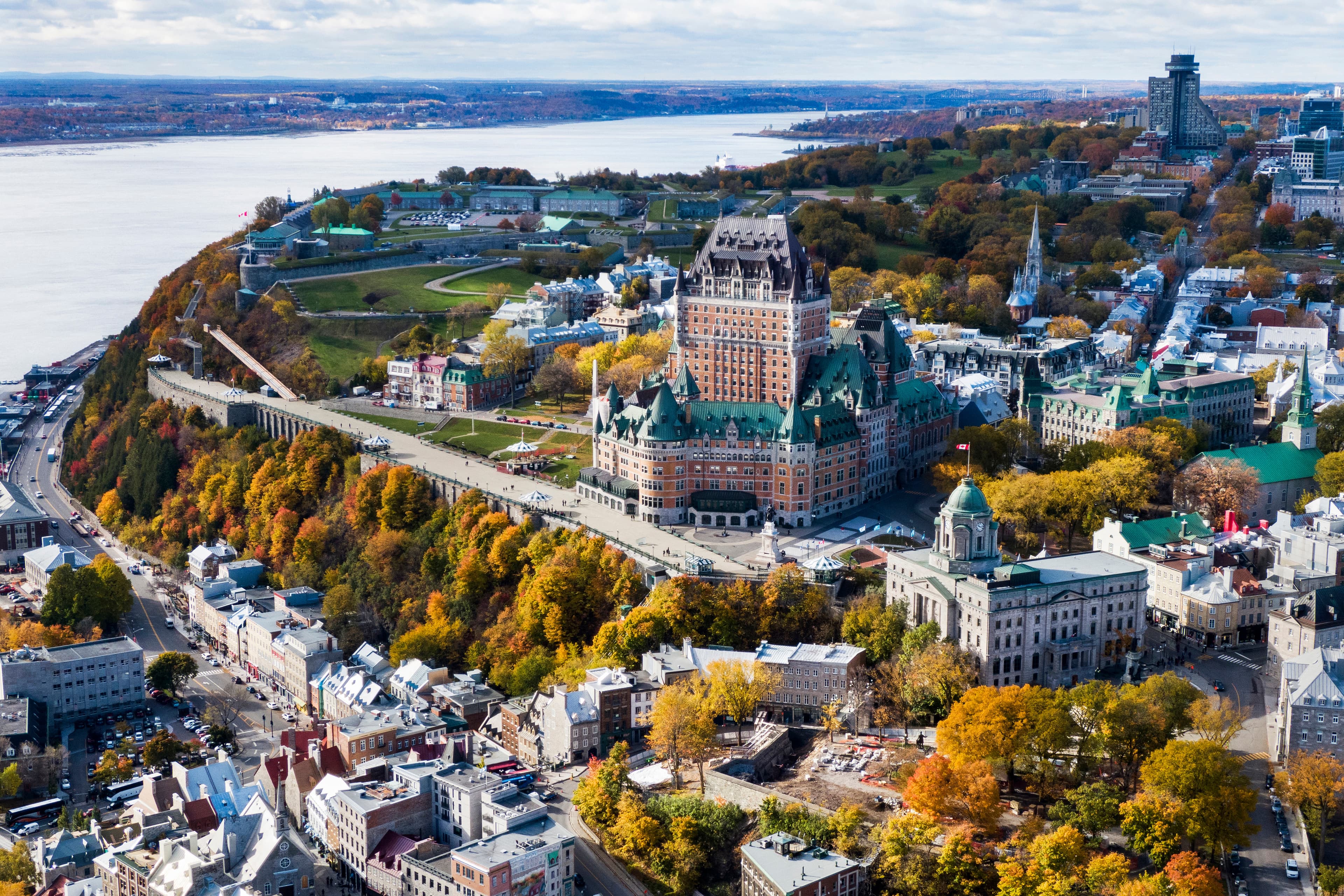 Aerial View of Quebec in Canada