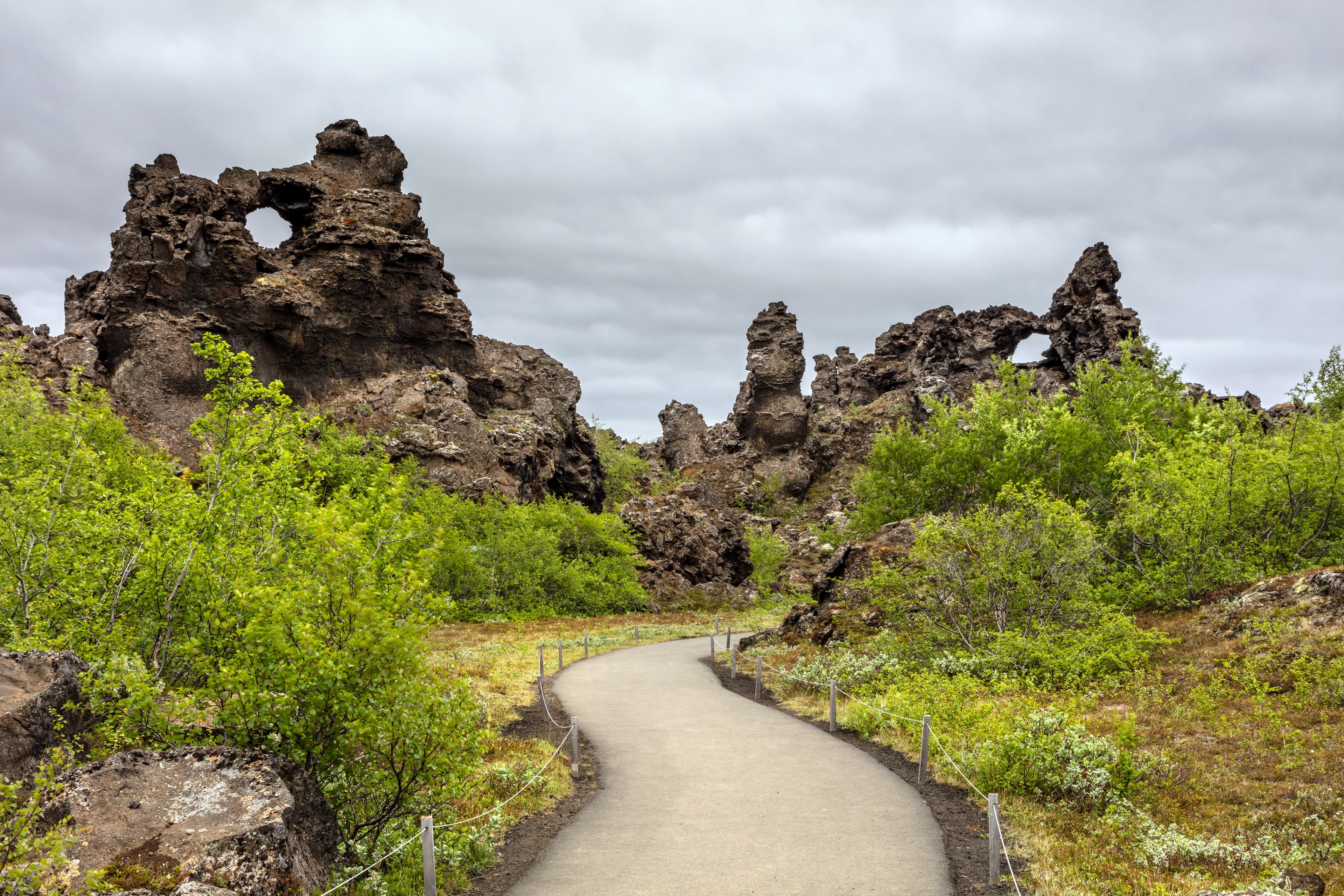 Dimmuborgir in the Lake Myvat