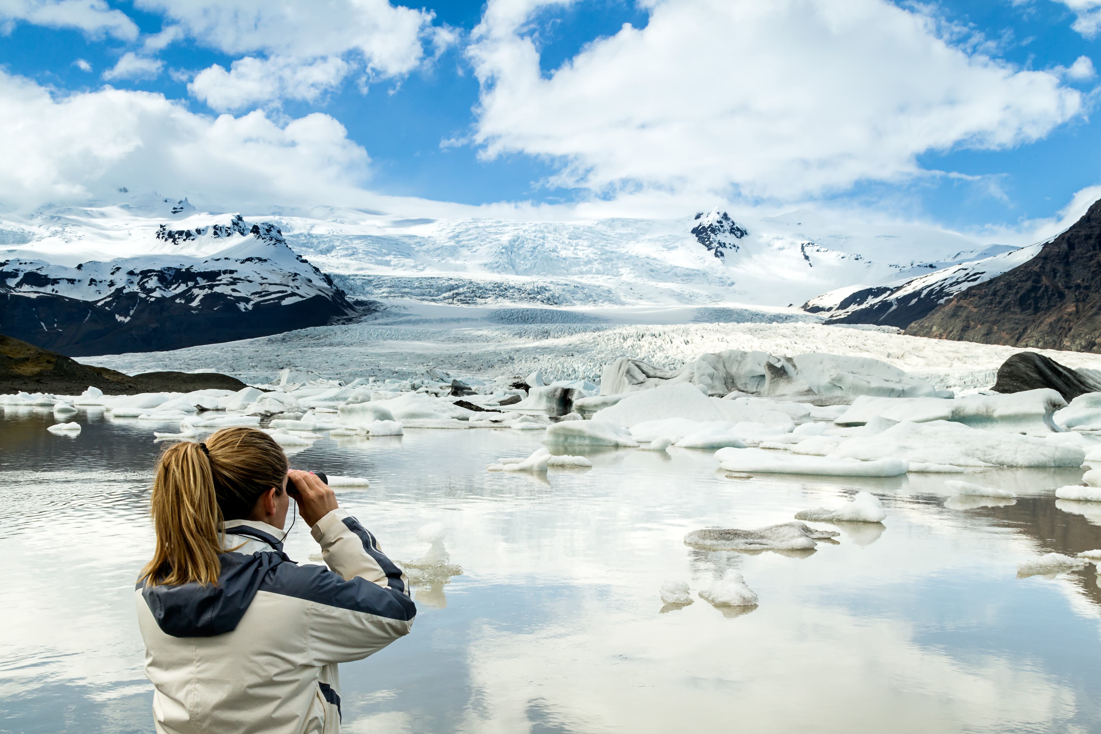 woman -glacier-tour