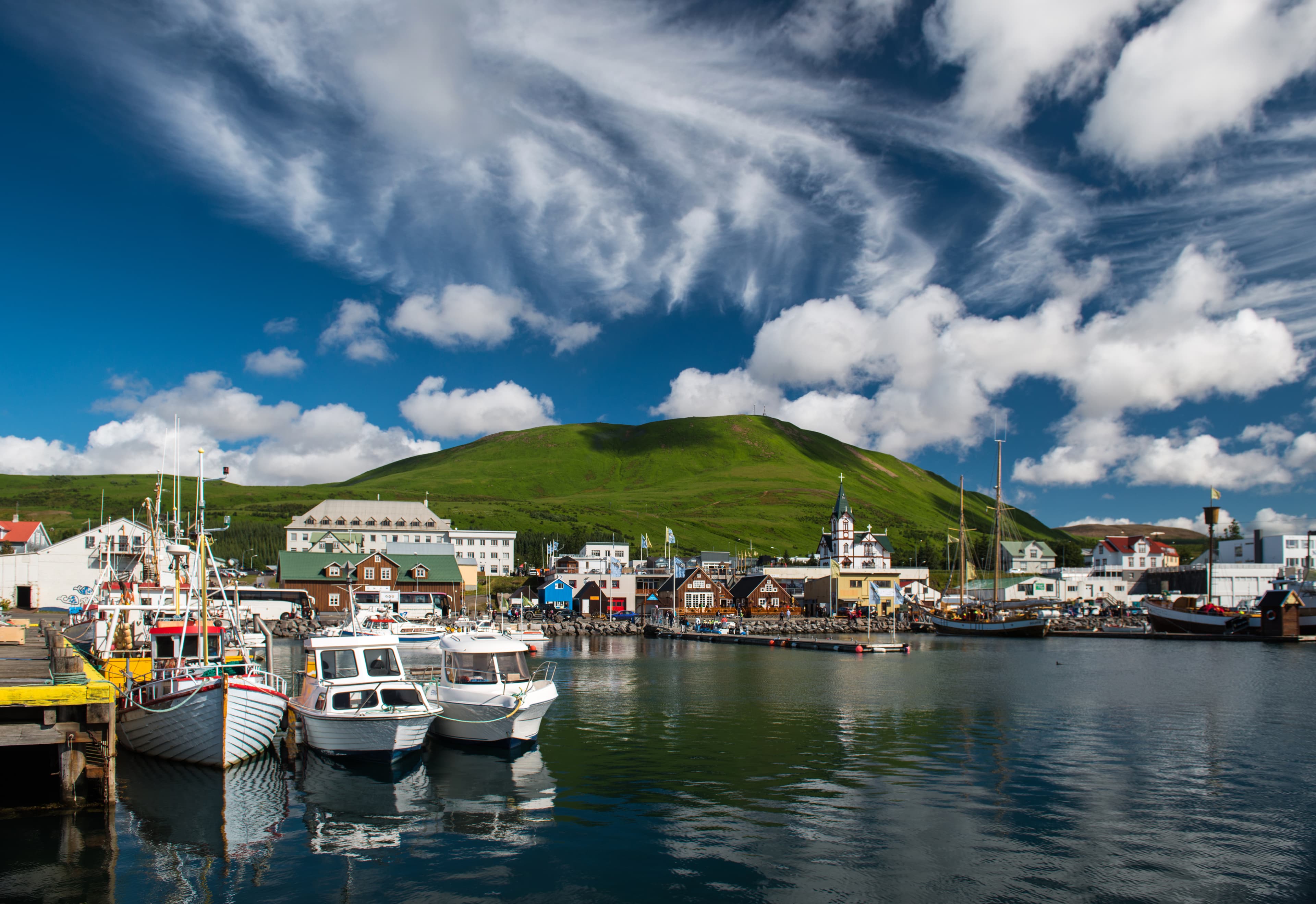 Husavik town, North of Iceland