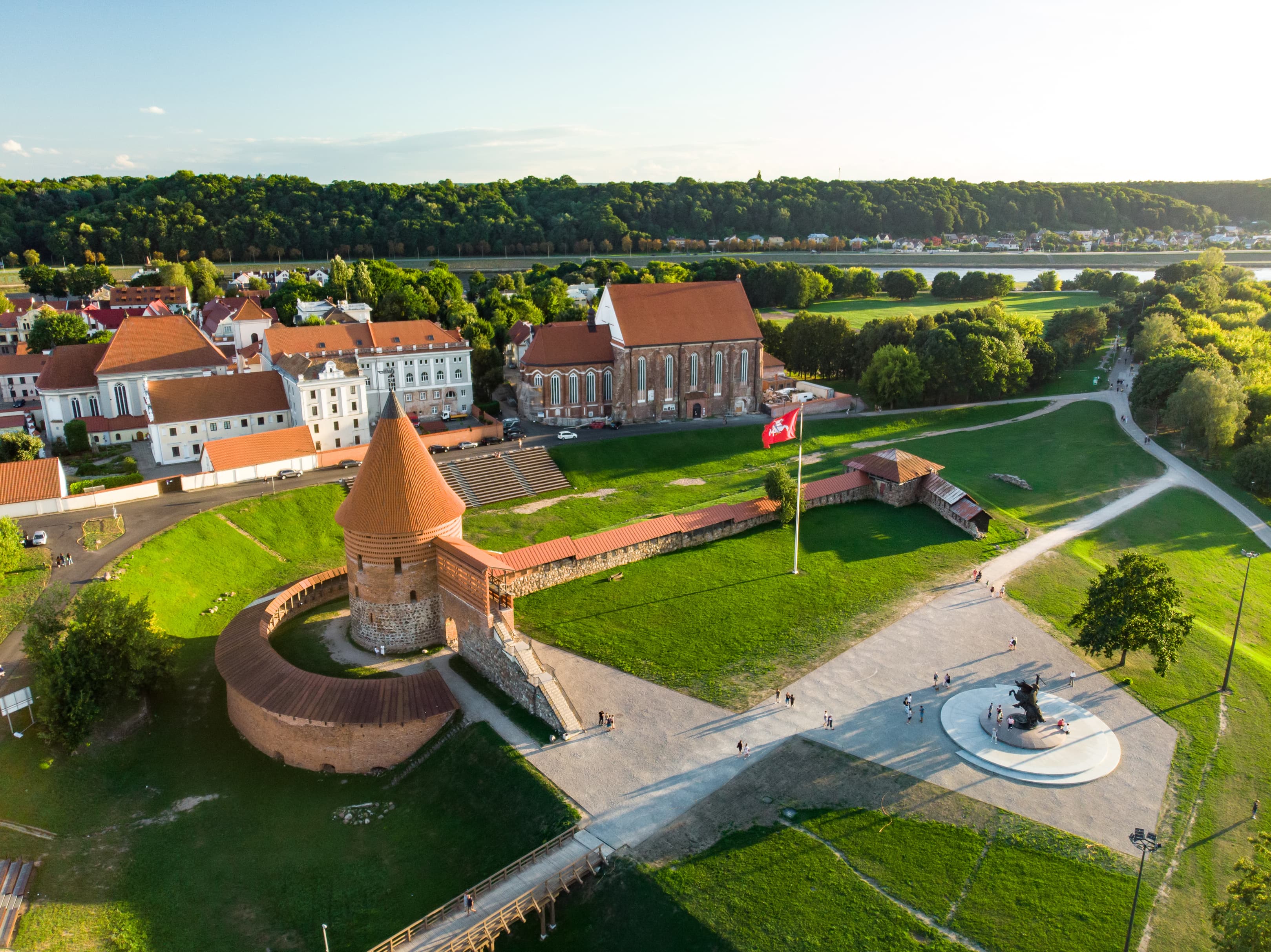 Aerial view of Kaunas castle, originally built during the mid-14th century, situated in Kaunas, Lithuania Aerial view of Kaunas castle, situated in Kaunas, Lithuania