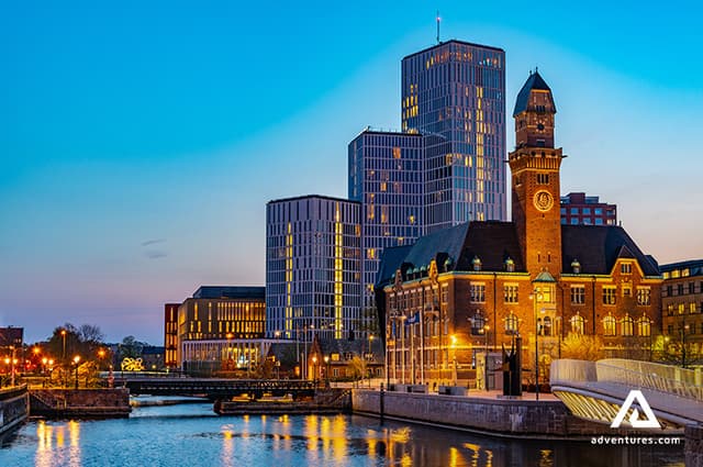 1-st-peters-church-in-malmo-evening-view