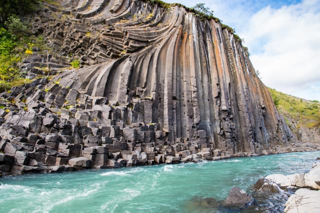 The Magnificent Studlagil canyon in Jokuldalur Valley in Iceland The Magnificent Studlagil canyon in Iceland