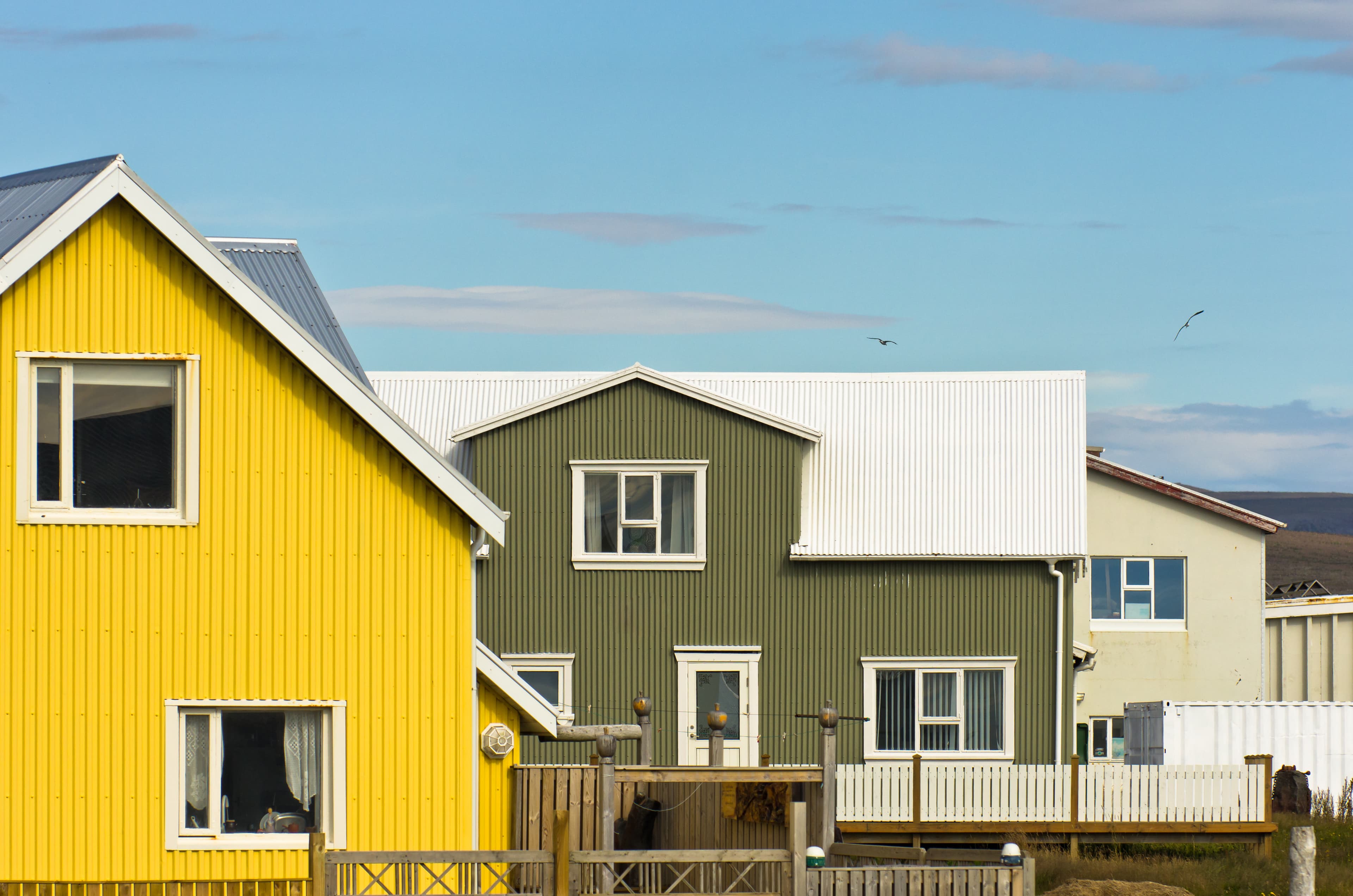 Traditional icelandic architecture at city of Grindavik,Iceland