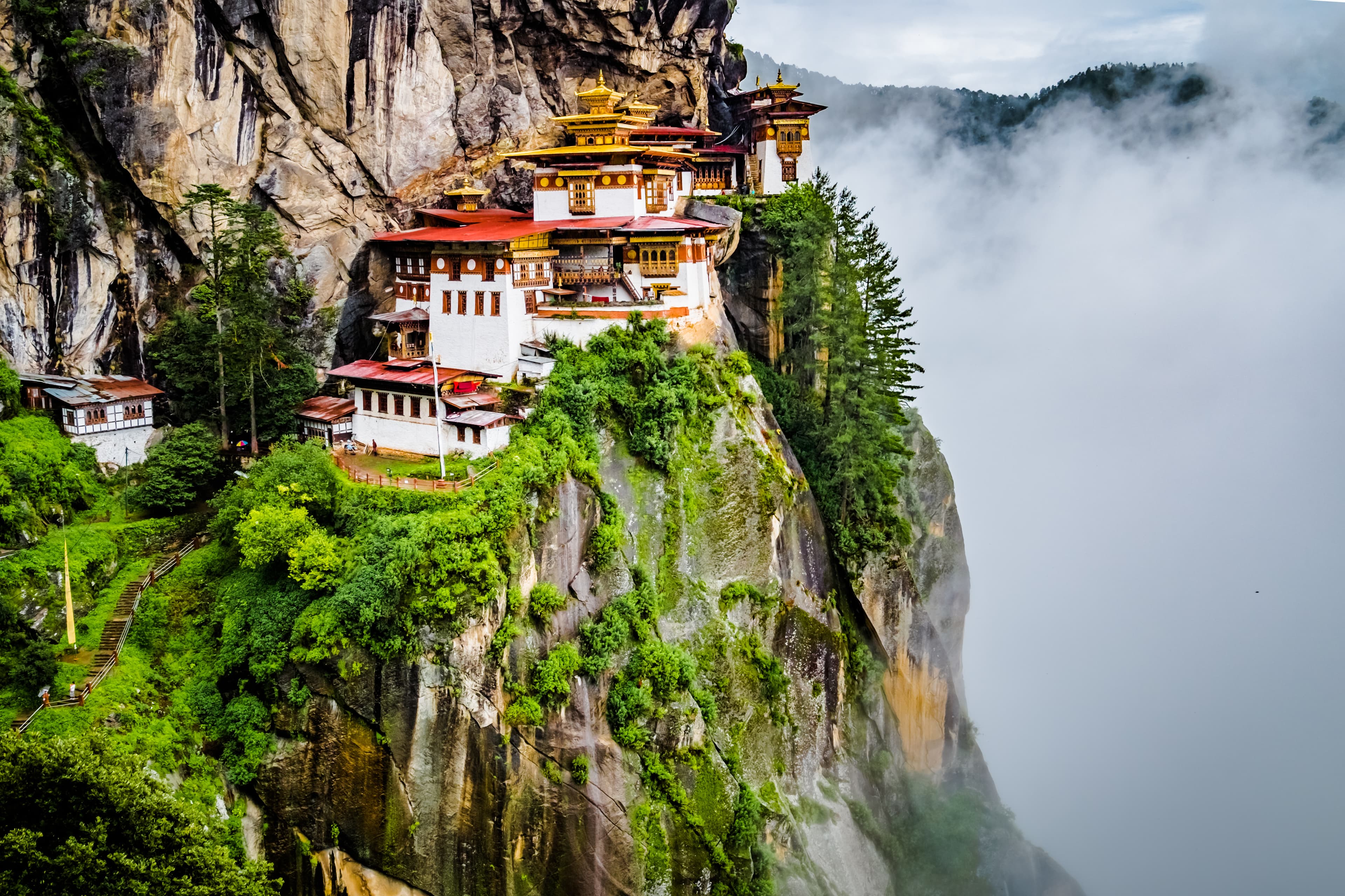 View on Tiger's nest monastery, Bhutan - July 2017 View on Tiger's nest monastery, Bhutan