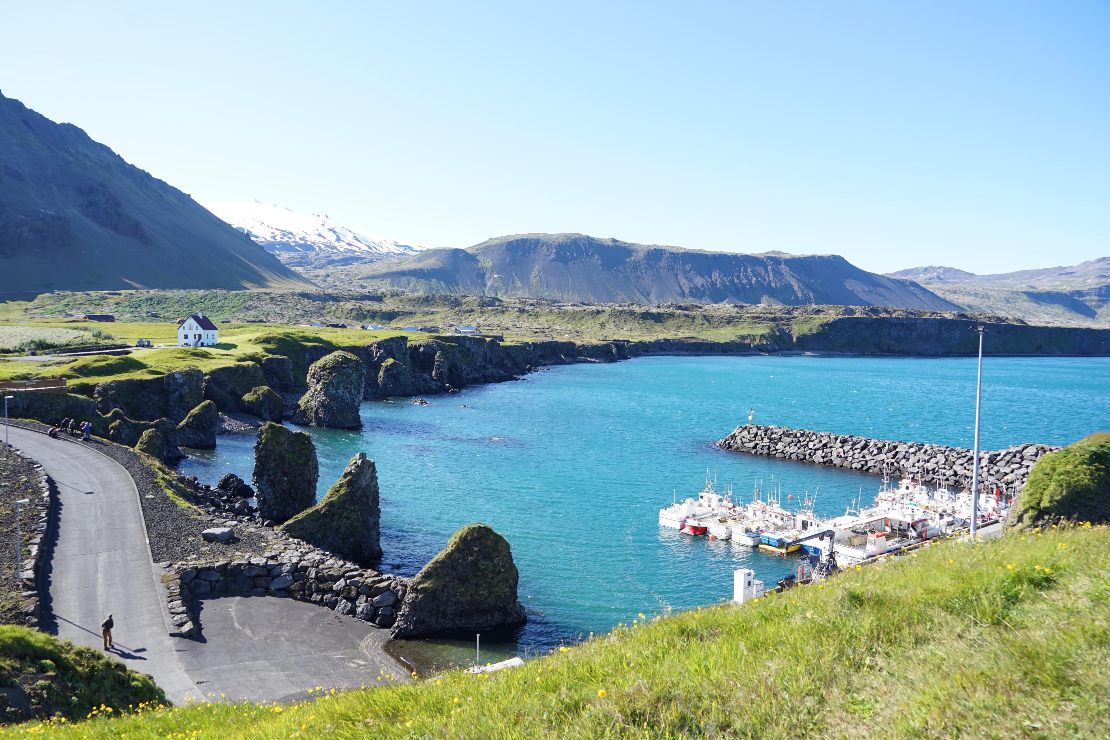 Landschaft bei Arnarstapi im Snæfellsjökull-Nationalpark / Snaefellsnes Halbinsel, West-Island