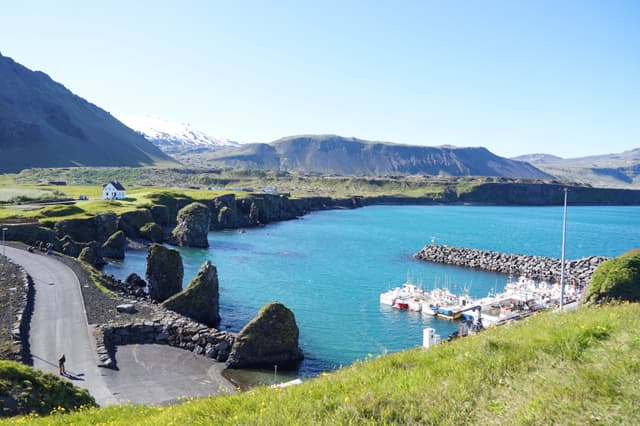 Landschaft bei Arnarstapi im Snæfellsjökull-Nationalpark / Snaefellsnes Halbinsel, West-Island