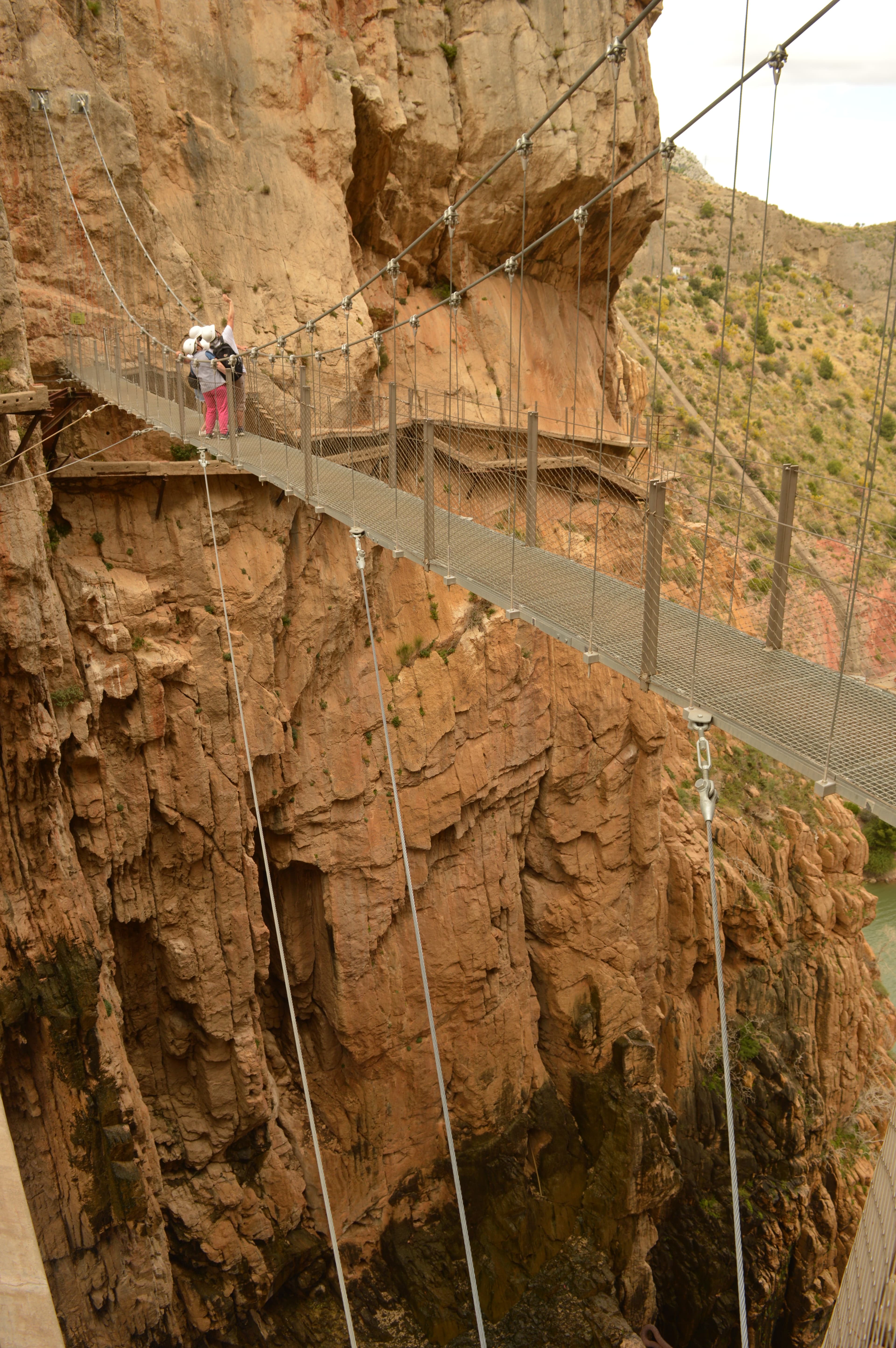 The dramatic and scary El Caminito Del Rey hiking path and Ronda Bridge in Southern Spain