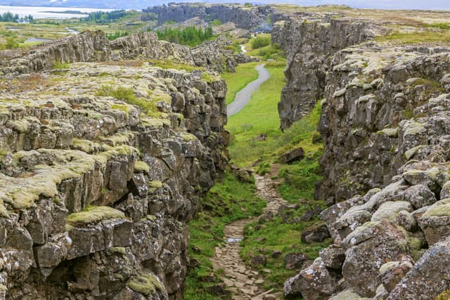 Thingvellir national park Iceland - north american - europe rift Thingvellir national park Iceland - north american - europe rift