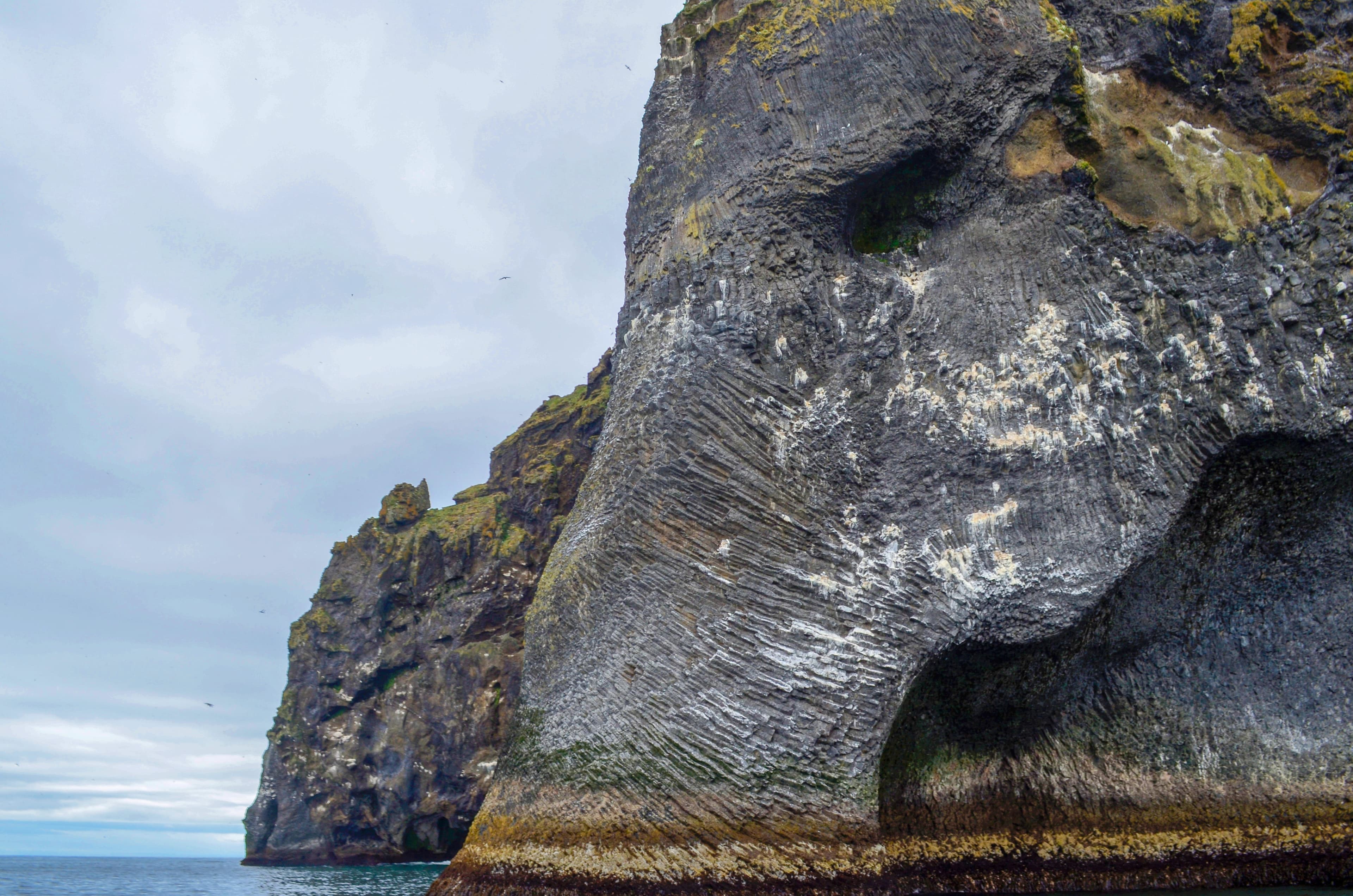 Elephant shaped cliff in Heimaey Vestmannaeyjar archipelago