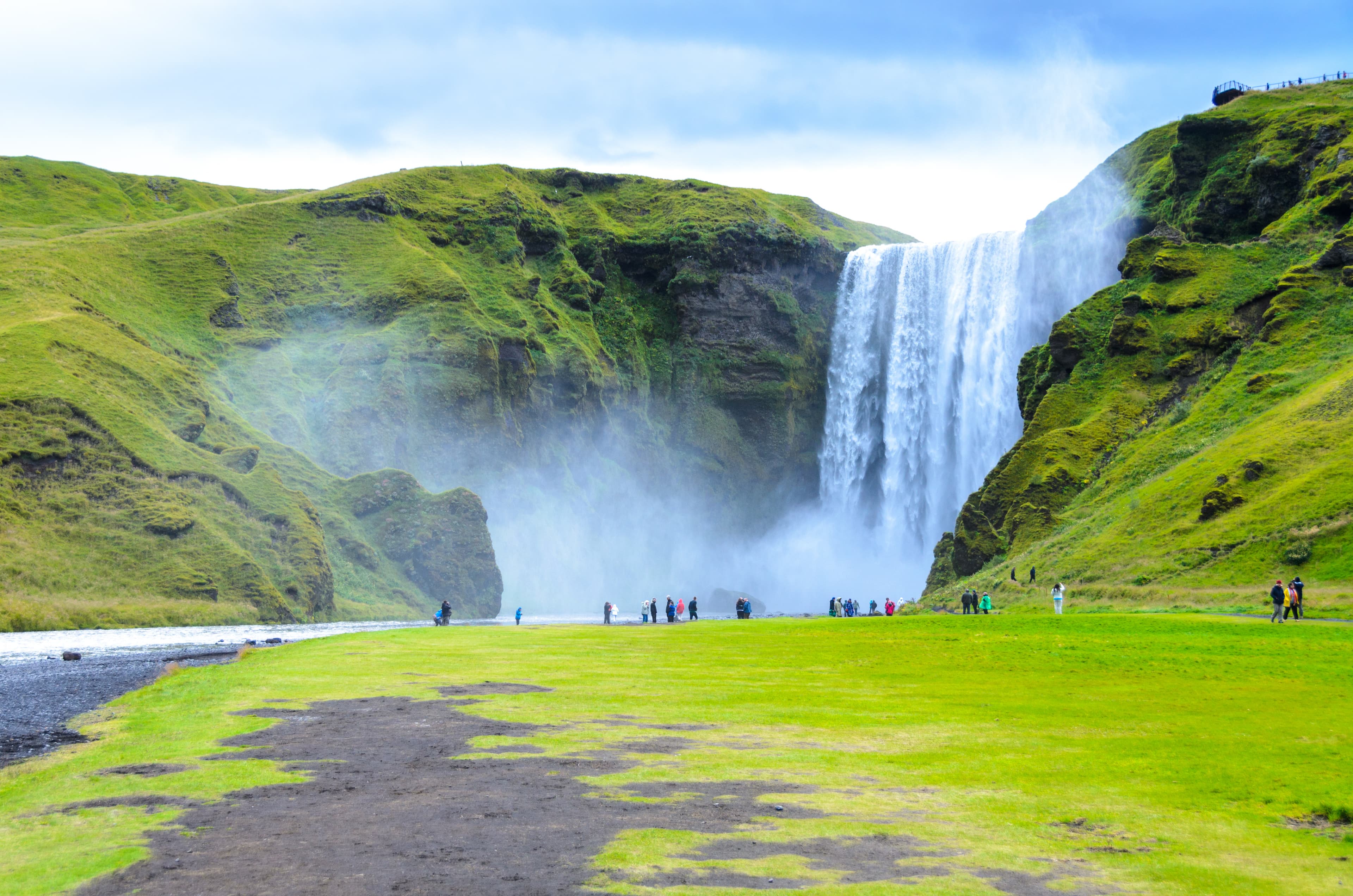 Skogafoss - huge waterfall in the south of Iceland Skogafoss - huge waterfall in the south of Iceland