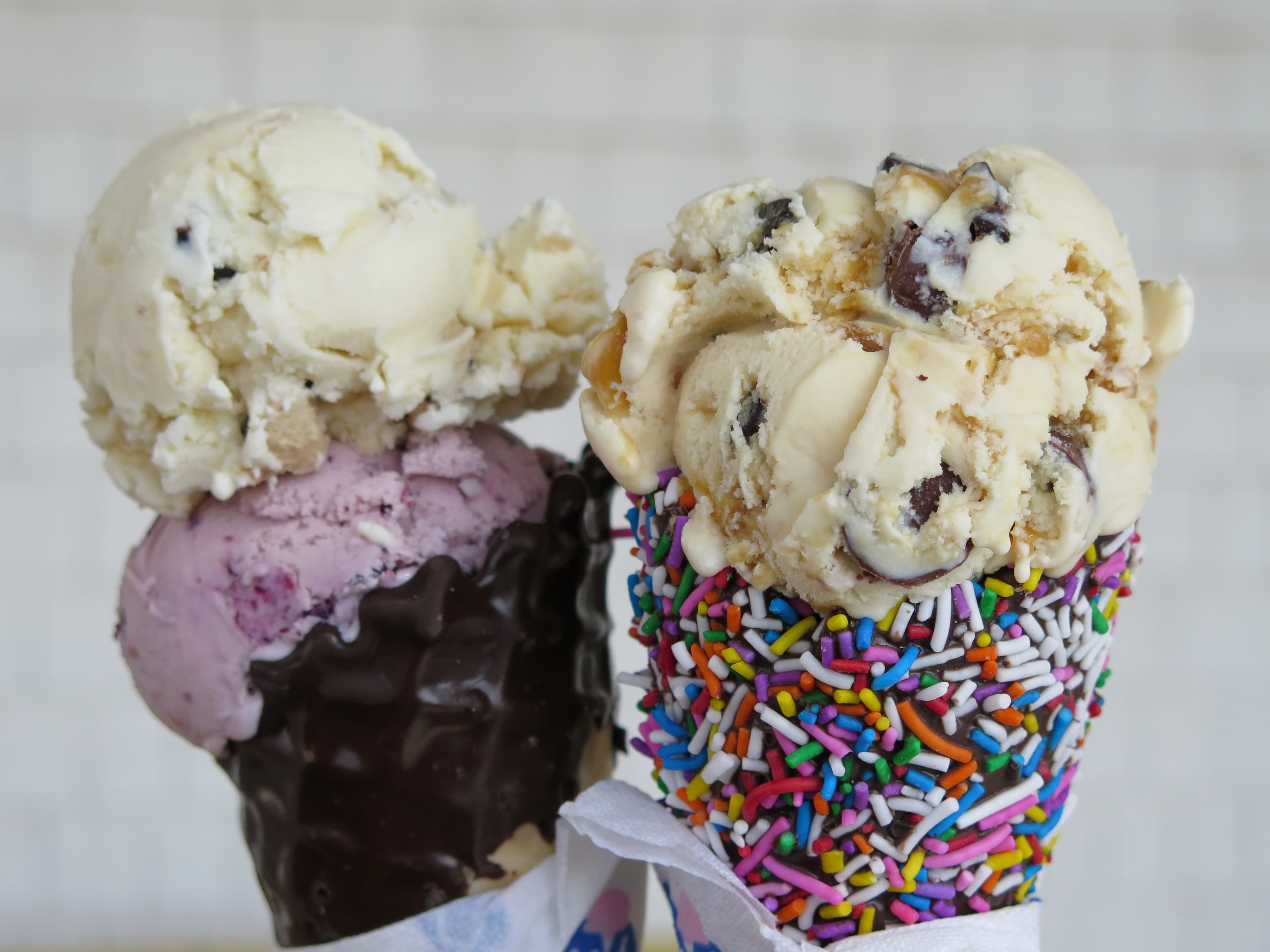 ice cream on Prince Edward Island, Canada, May