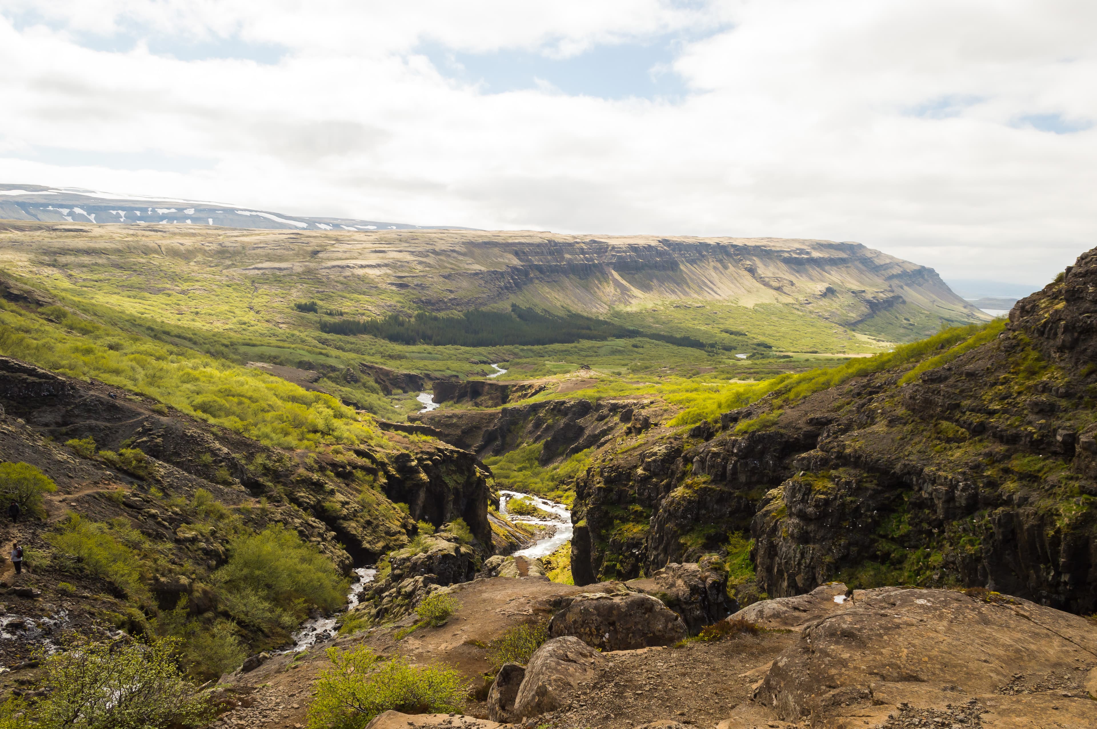 Beautiful Glymur waterfall area on the edge of Hvalfjordur fjord, Iceland Beautiful Glymur waterfall area on the edge of Hvalfjordur fjord, Iceland