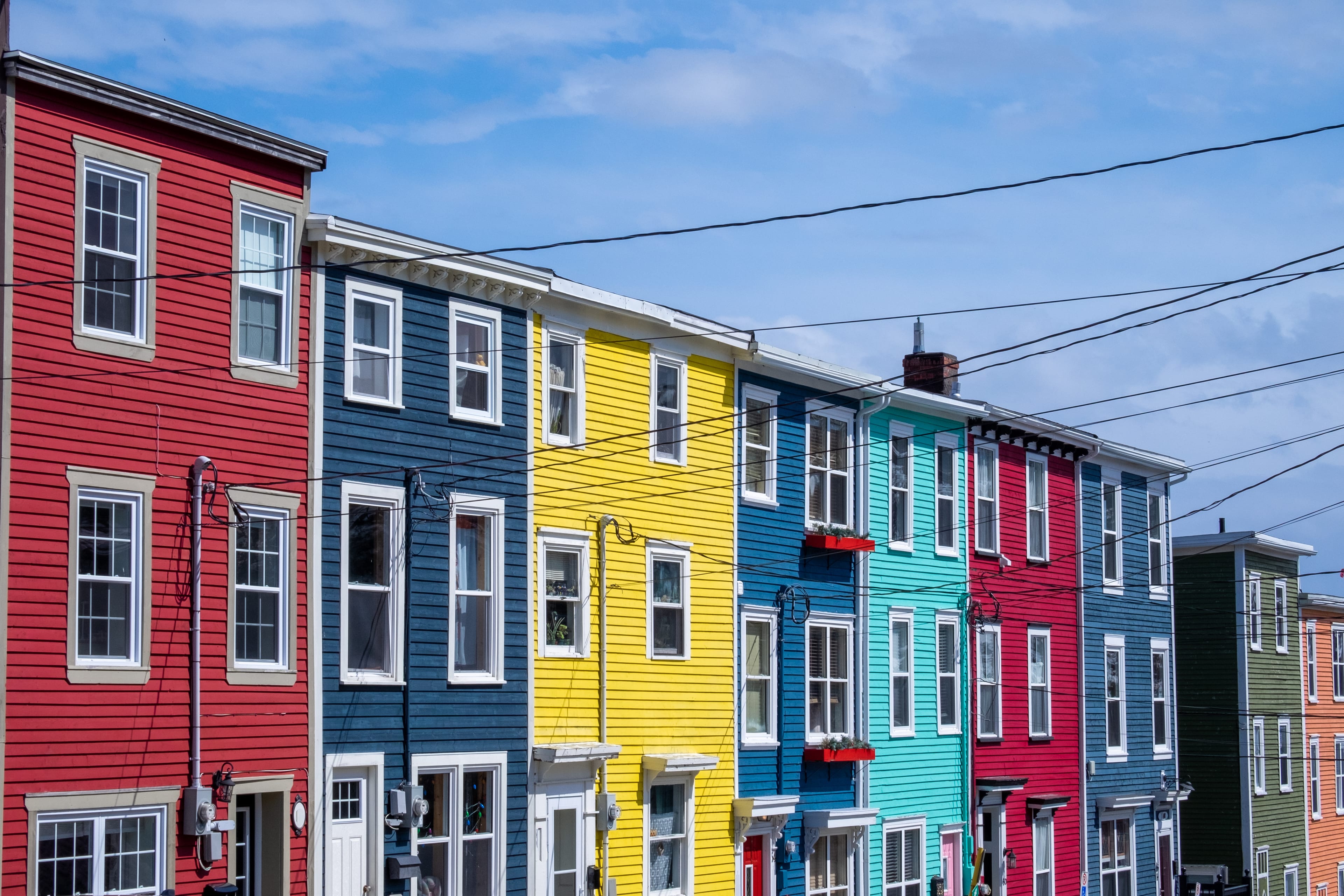 colorful houses in St. John's city