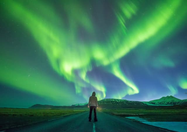 A wonderful night with Kp 5 . Northern lights mountain in Iceland. A wonderful night with Kp 5 . Northern lights mountain in Iceland.