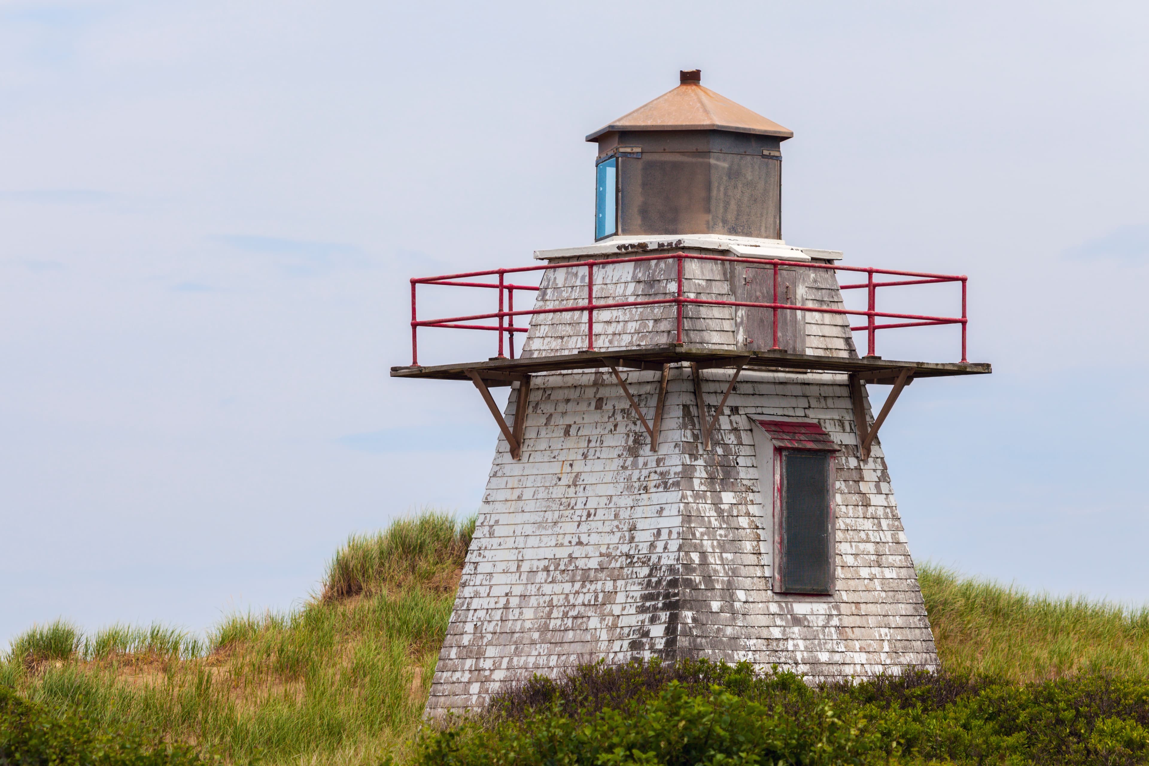 St Peters Harbour Lighthouse on Prince Edward Island. Prince Edward Island, Canada. St Peters Harbour Lighthouse on Prince Edward Island