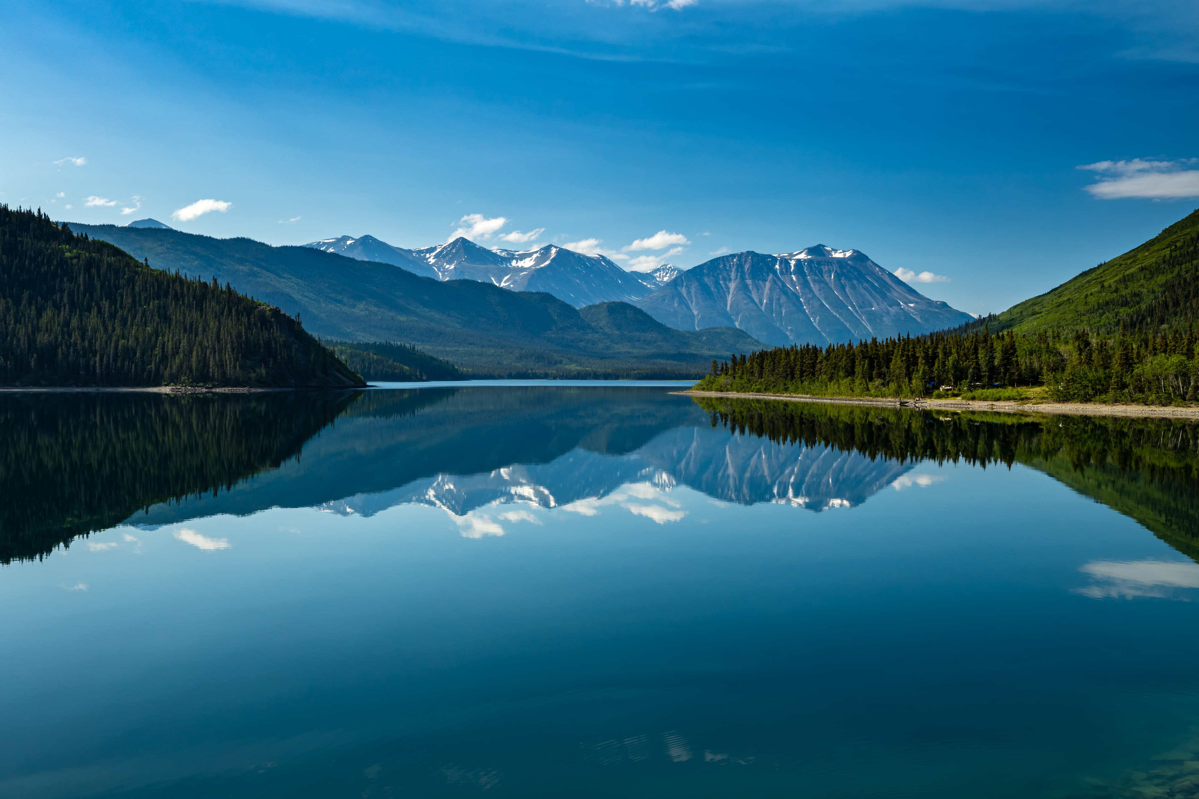 The Landscape between Carcross and Skagway in Alaska and Canada