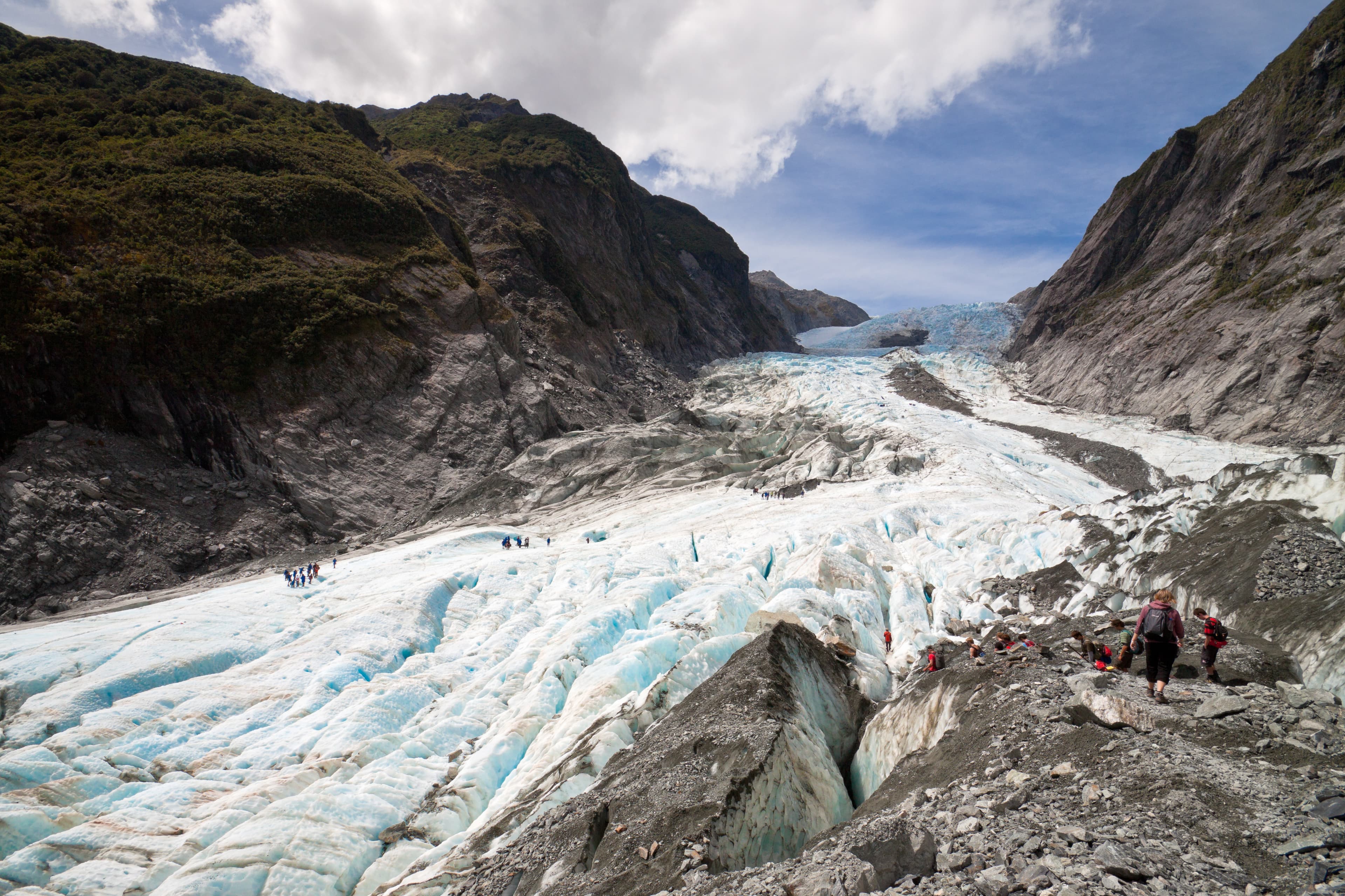 Scenic landscape at Franz Josef Glacier. Southern Alps, West Coast, South Island, New Zealand. Scenic landscape at Franz Josef Glacier