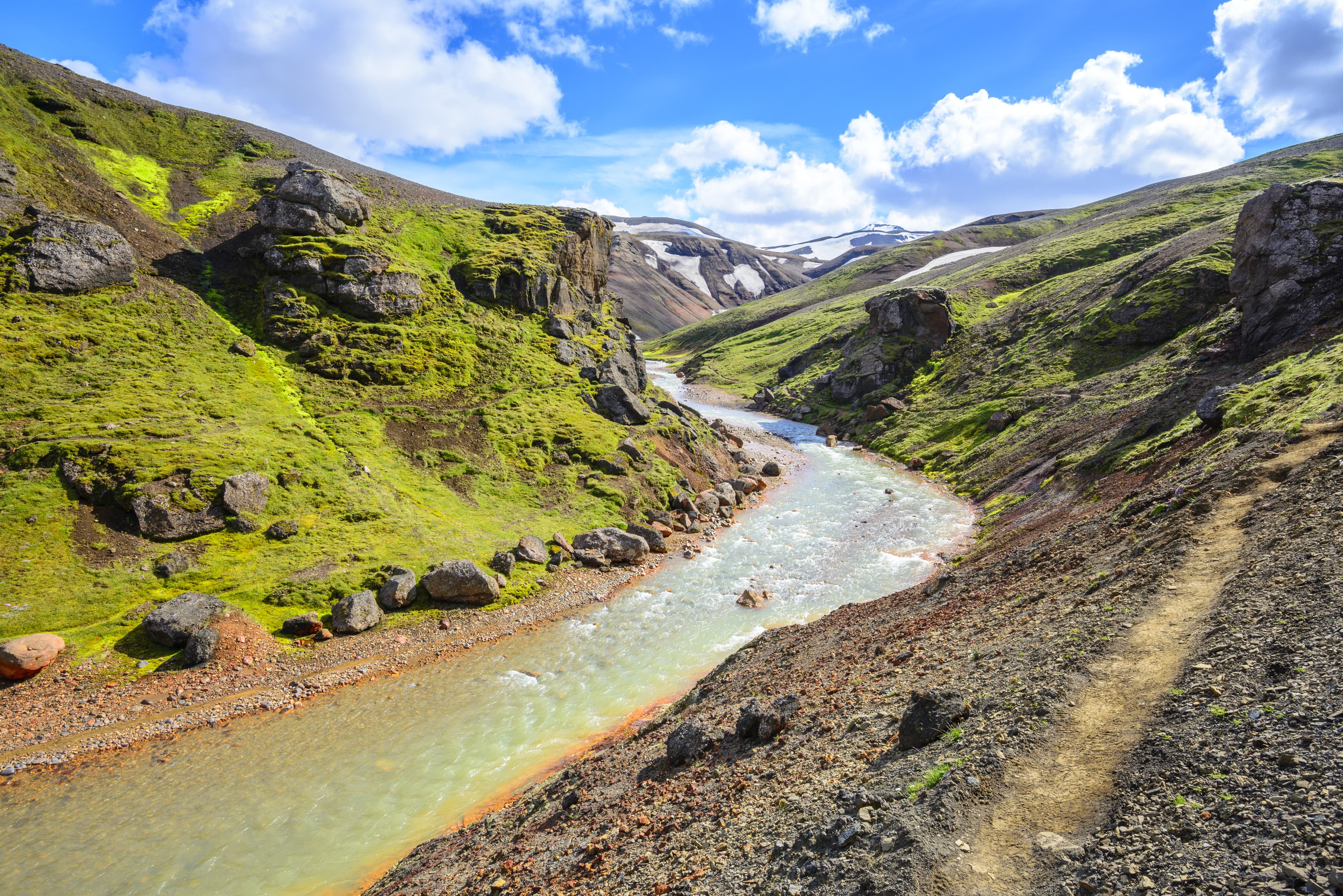 Asgarosa river canyon in Kerlingarfjoll area, Iceland