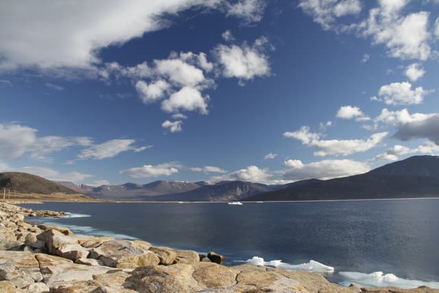 Beautiful view of the bay near Qikiqtarjuaq, Broughton Island, Nunavut Canada Nunavut Region 3