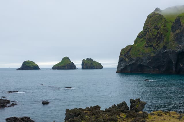 Elephant shape rock, Vestmannaeyjar island beach, Iceland. Vestmann Islands Elephant shape rock, Vestmannaeyjar island beach, Iceland