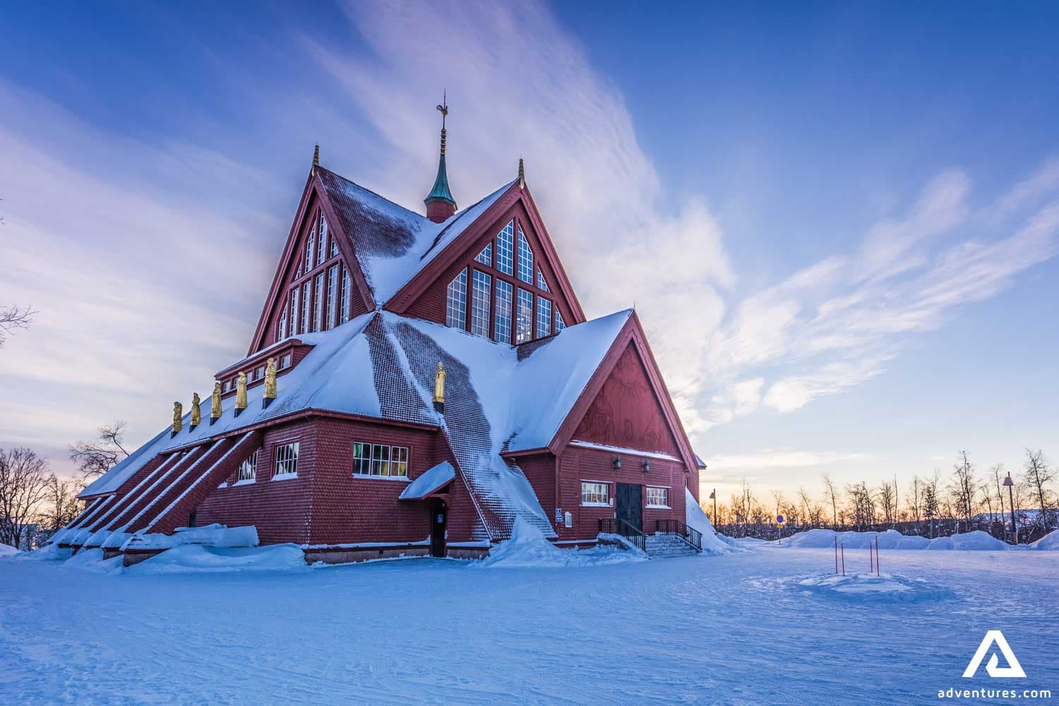 Lapland, Sweden - January 29, 2014: The Church of Kiruna, Sweden Lapland, Sweden - January 29, 2014: The Church of Kiruna, Sweden
