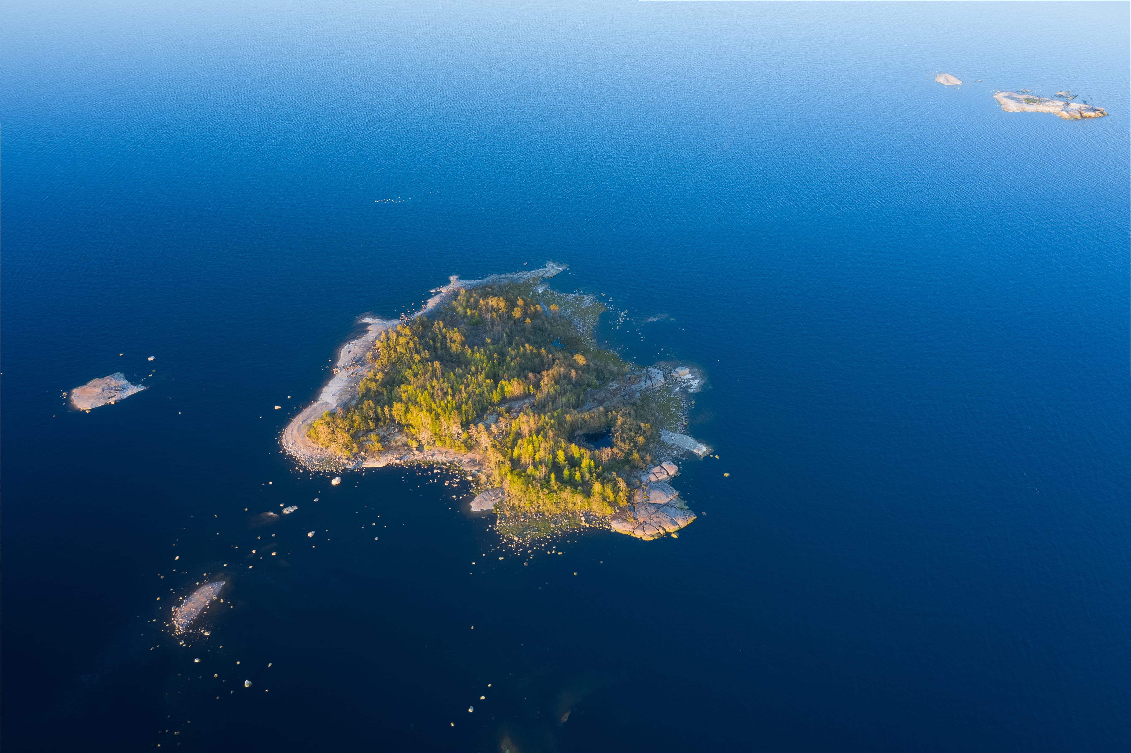 Island in Gulf of Finland aerial view. Baltic sea Island,In,Gulf,Of,Finland,Aerial,View.,Baltic,Sea