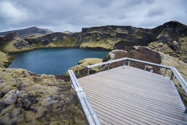 Laki craters or Lakagígar is a volcanic fissure in the south of Iceland