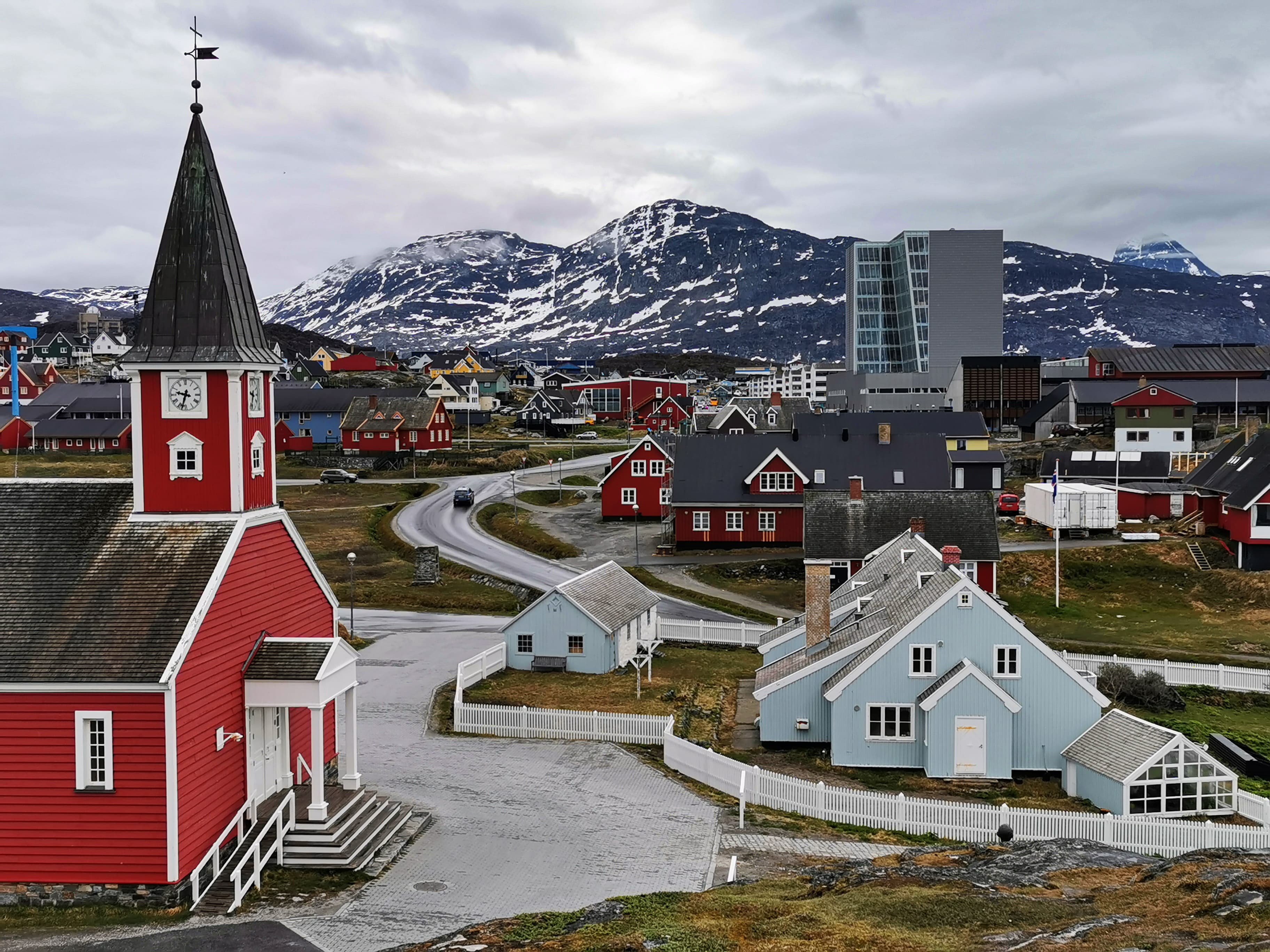 Colorful Nuuk city, capital of Greenland